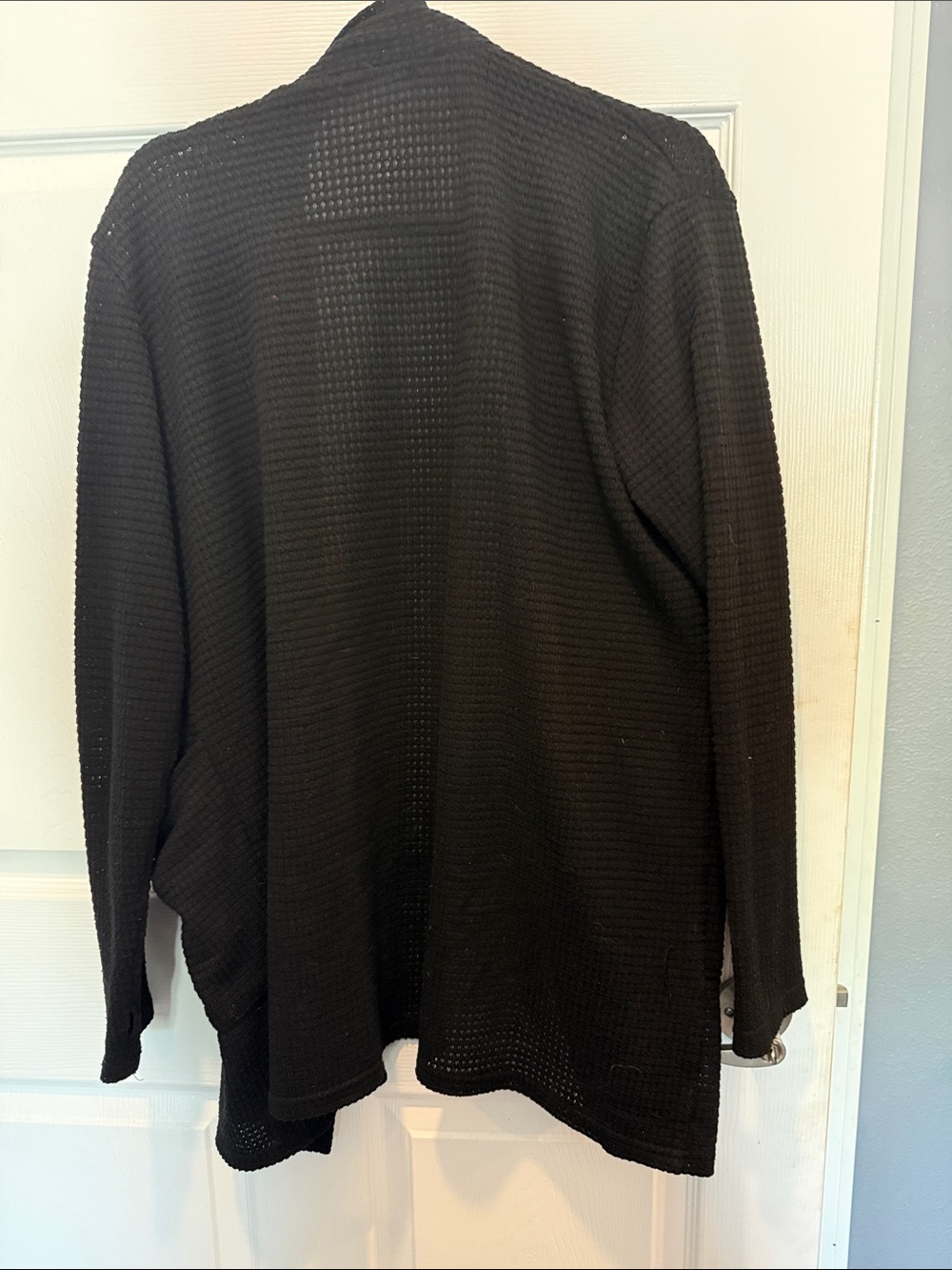 Cozy Open Front Knit Cardigan - Black - Picture 4 of 4